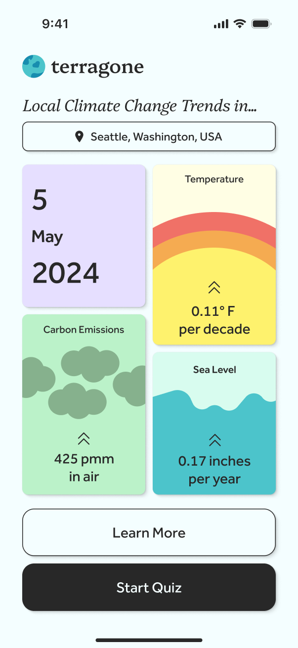 Terragone: Local climate dashboard